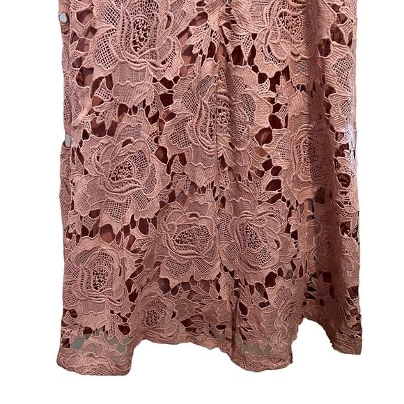 Lulu’s Nora Lee Dusty Rose Sleeveless Lace Midi Barbiecore Dress size S - Picture 6 of 14